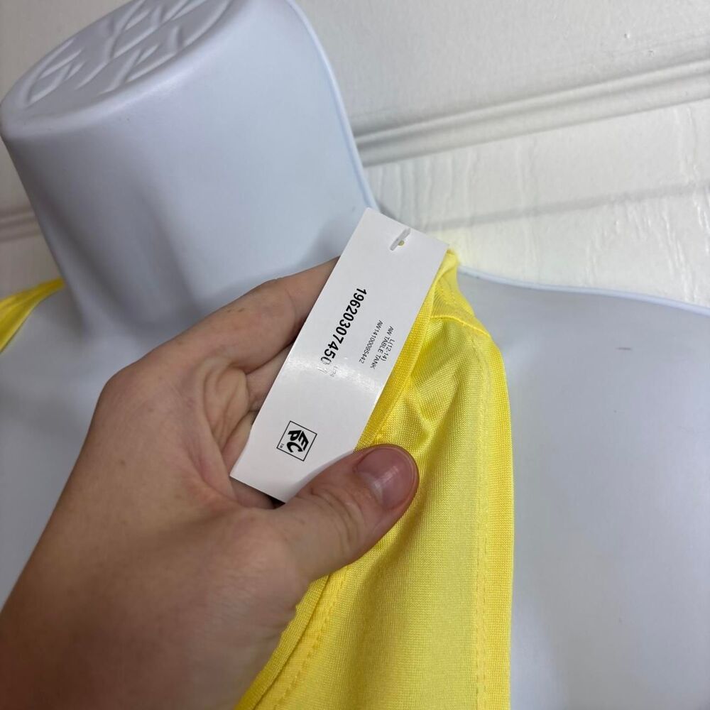 NWT L Athletic Works Lemon Freeze Racerback Tank Top - Picture 3 of 4